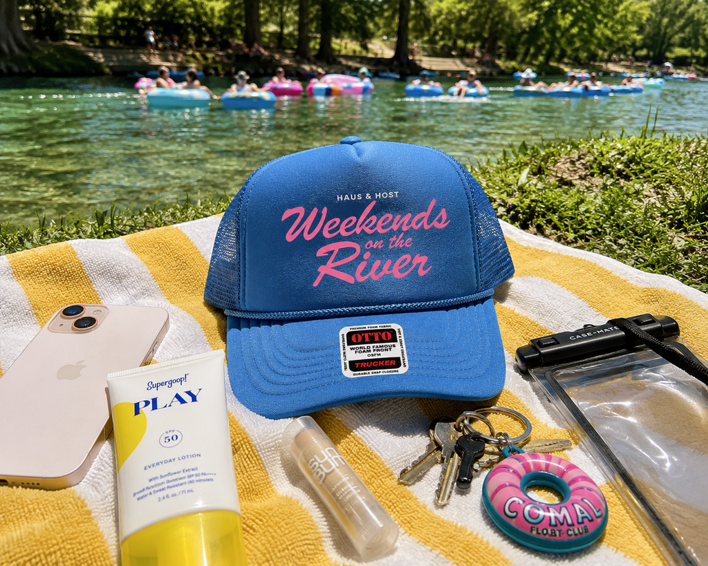Weekends on the River Trucker in Blue Sky